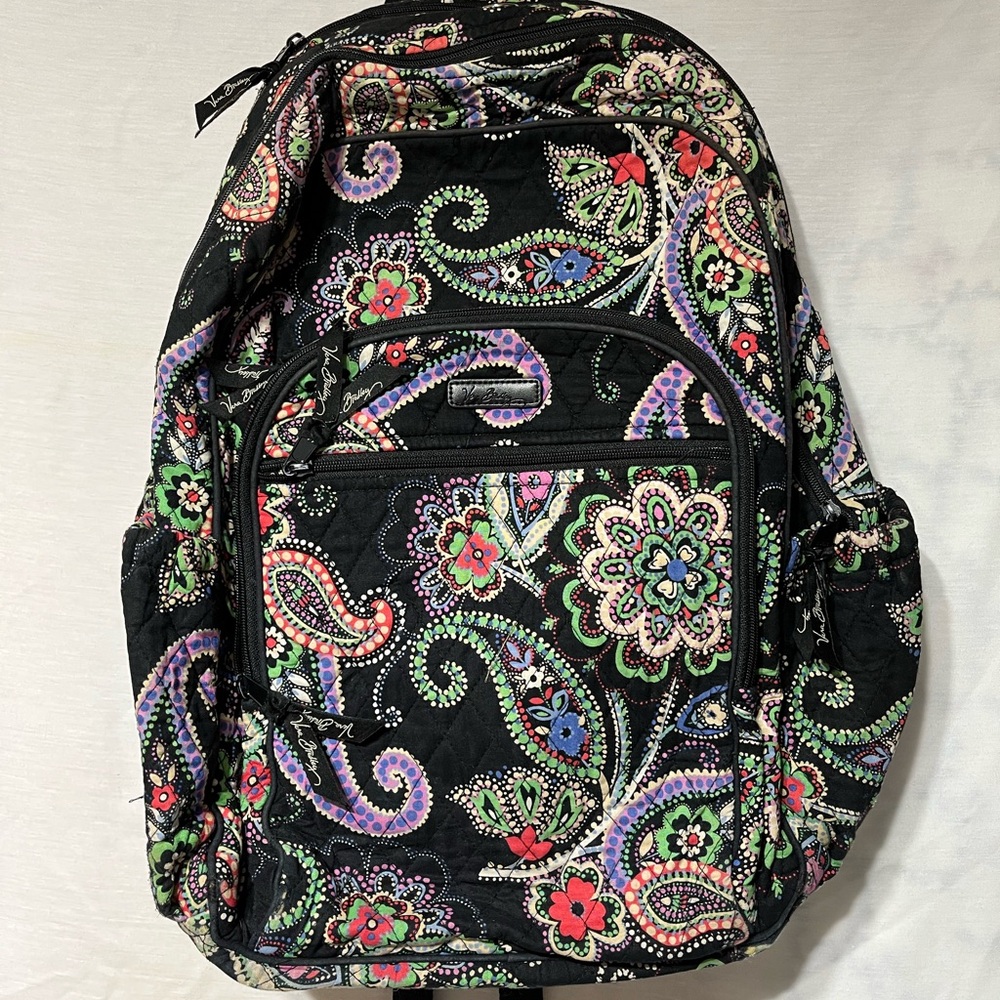Vera Bradley Black Paisley Backpack